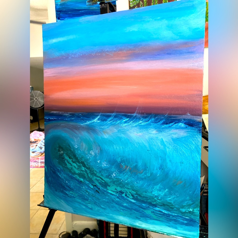 20”x24” Sunset Painting.